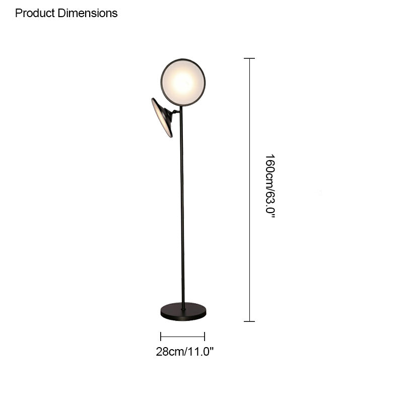WOMO Lámpara de pie de lectura Moons de 2 bombillas - WM7076