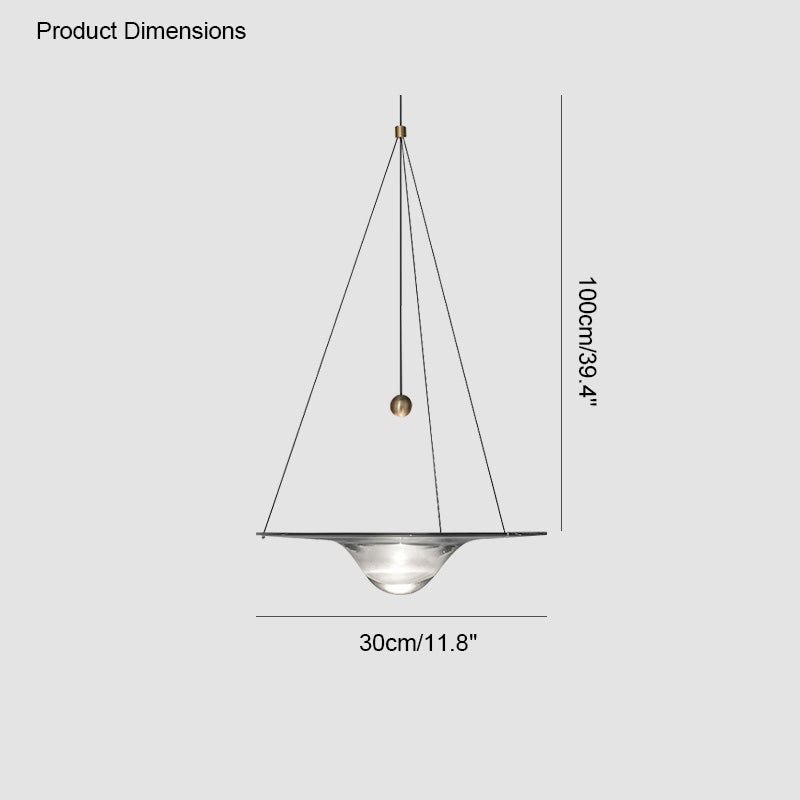 Lámpara colgante WOMO Ripple Glass-WM2092
