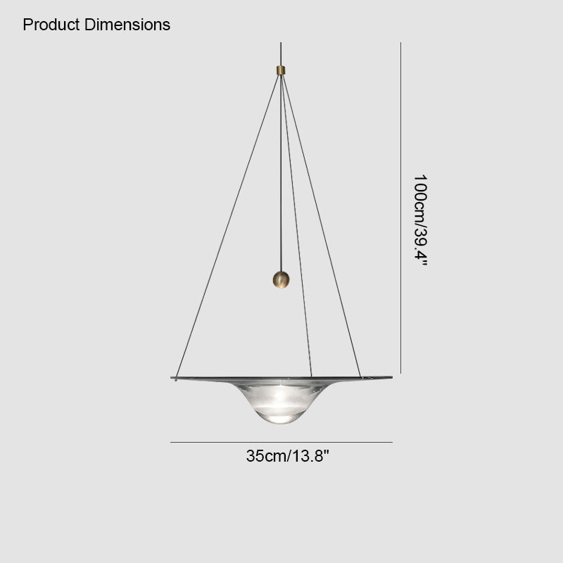 Lámpara colgante WOMO Ripple Glass-WM2092