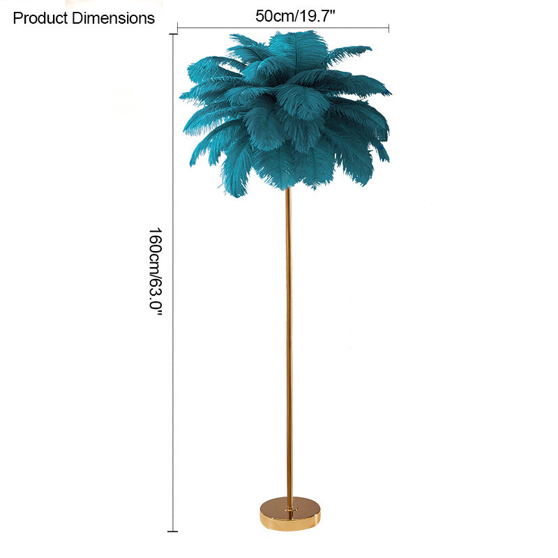 WOMO Lámpara de pie con forma de palmera y bandeja - WM7052