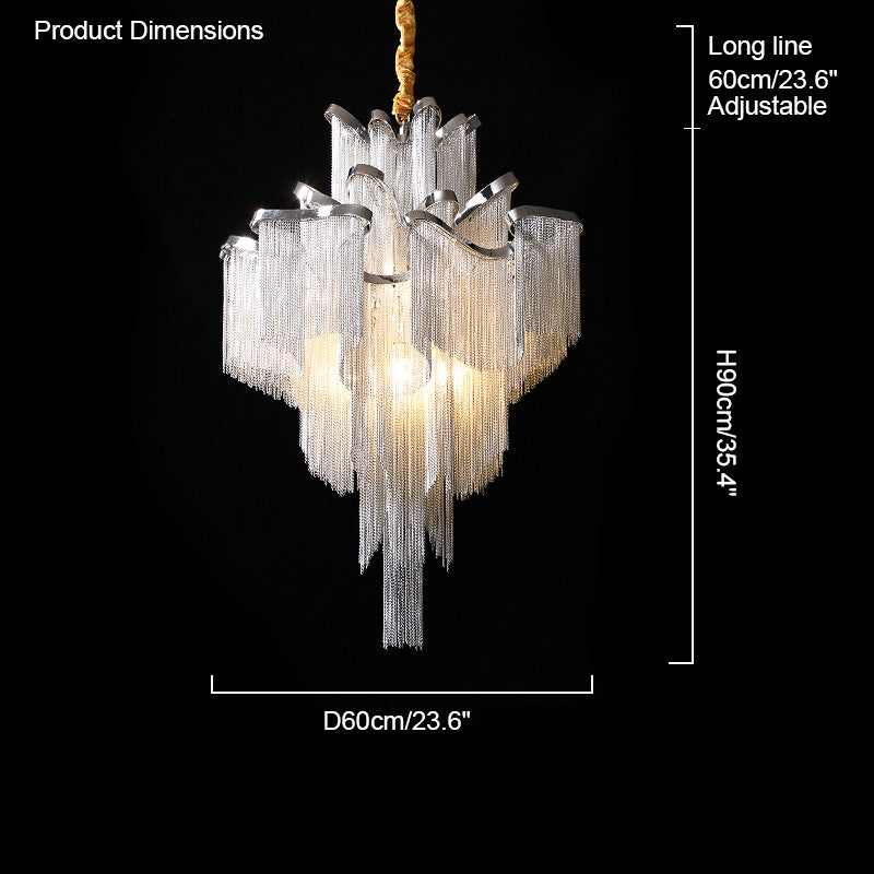 WOMO Tiered Pendant Lamps with Fringes-WM2079