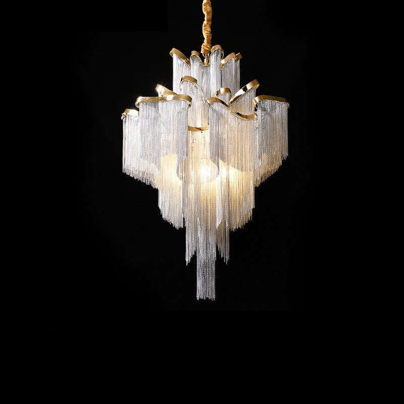 WOMO Tiered Pendant Lamps with Fringes-WM2079