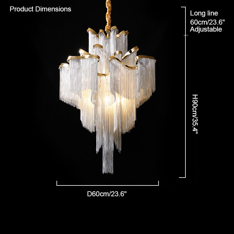 WOMO Tiered Pendant Lamps with Fringes-WM2079