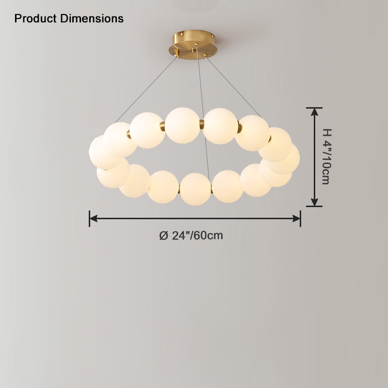 WOMO Round Pearl Necklace Pendant Lights - WM2344