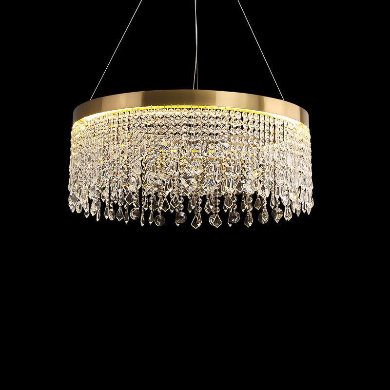 WOMO Lámparas Colgantes Redondo de Cristal con Flecos - WM2362
