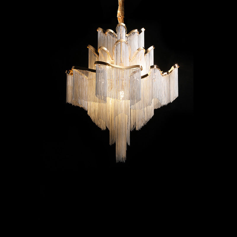 WOMO Tiered Pendant Lamps with Fringes-WM2079