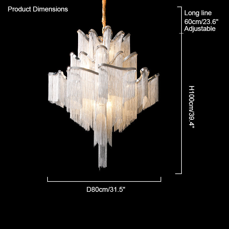 WOMO Tiered Pendant Lamps with Fringes-WM2079