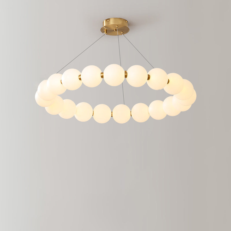 WOMO Round Pearl Necklace Pendant Lights - WM2344