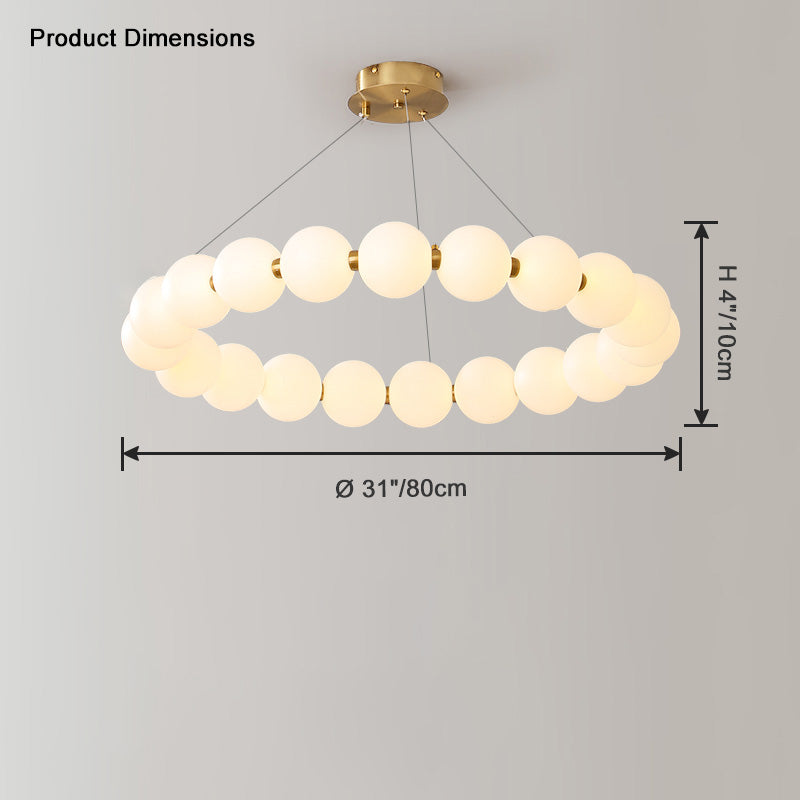 WOMO Round Pearl Necklace Pendant Lights - WM2344