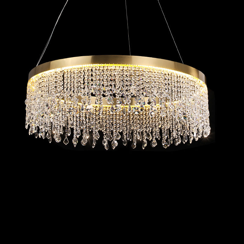 WOMO Lámparas Colgantes Redondo de Cristal con Flecos - WM2362
