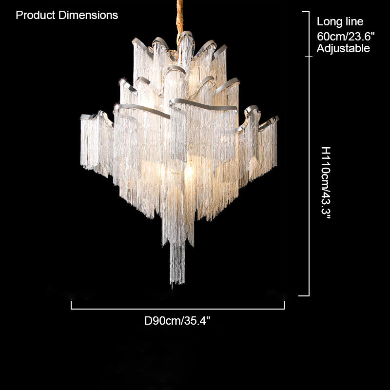 WOMO Tiered Pendant Lamps with Fringes-WM2079