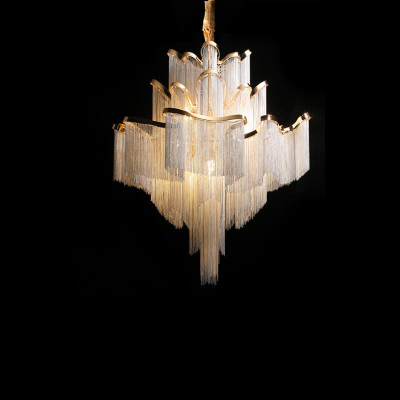 WOMO Tiered Pendant Lamps with Fringes-WM2079
