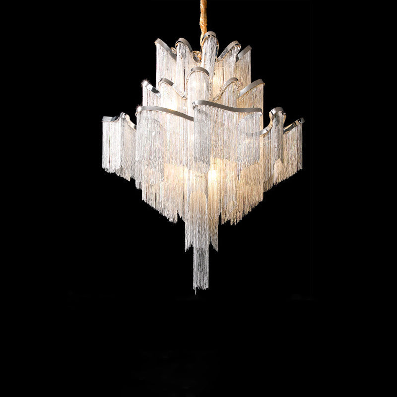 WOMO Tiered Pendant Lamps with Fringes-WM2079