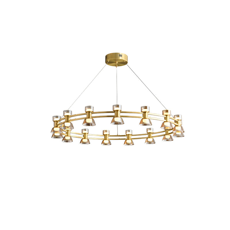 WOMO Hanging Lamps Pillar Candle Round Chandelier-WM2224