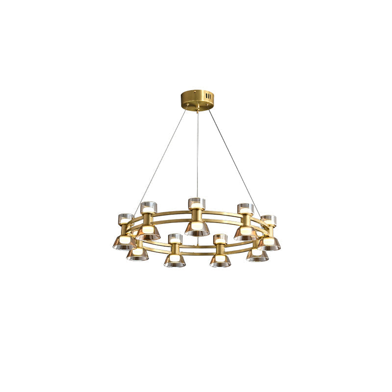 WOMO Hanging Lamps Pillar Candle Round Chandelier-WM2224