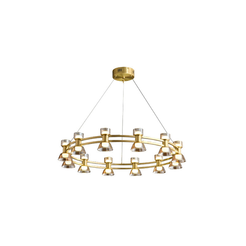 WOMO Hanging Lamps Pillar Candle Round Chandelier-WM2224