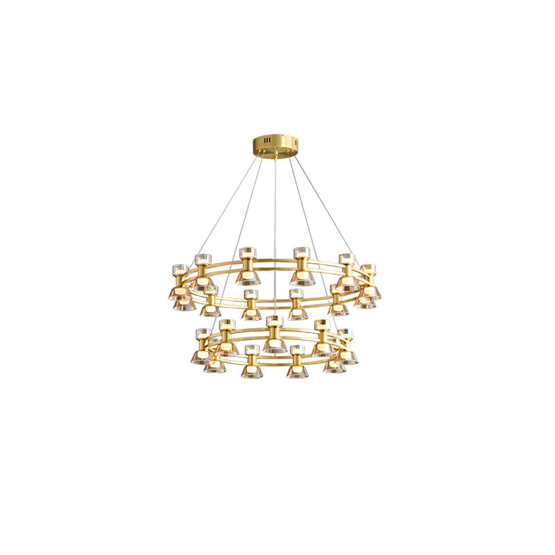 WOMO Hanging Lamps Pillar Candle Round Chandelier-WM2224