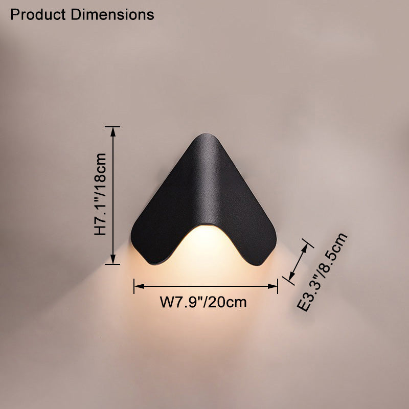 WOMO Aplique de pared triangular para exterior - WM9059