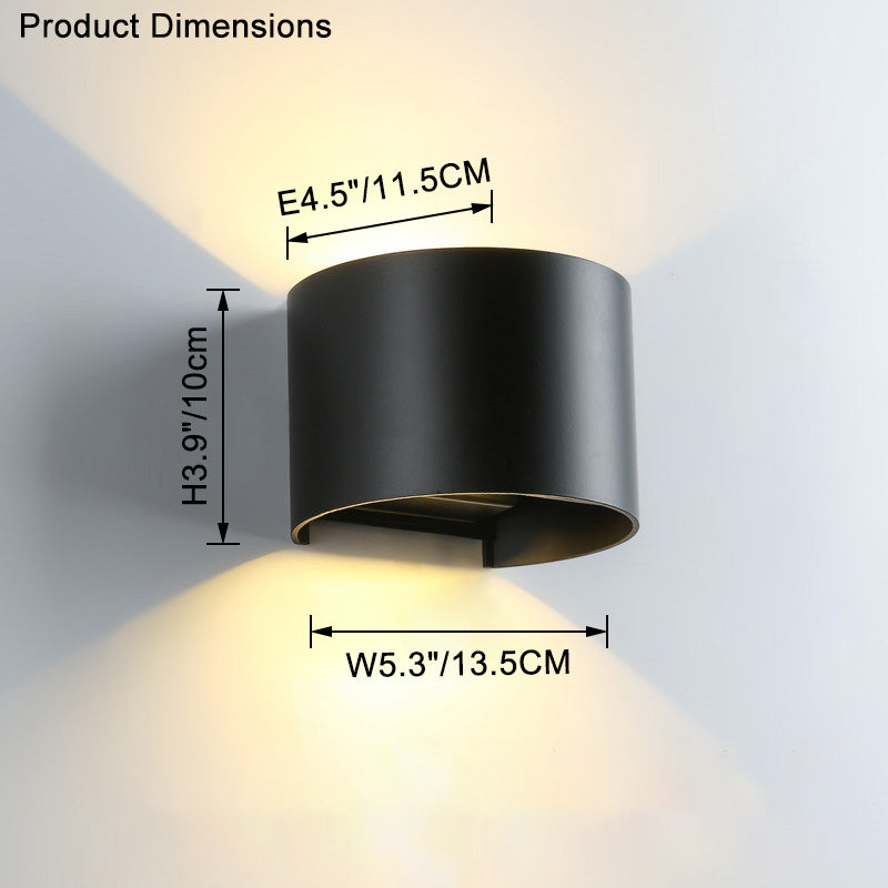 Lámpara de pared exterior WOMO con iluminación ascendente y descendente - WM9062