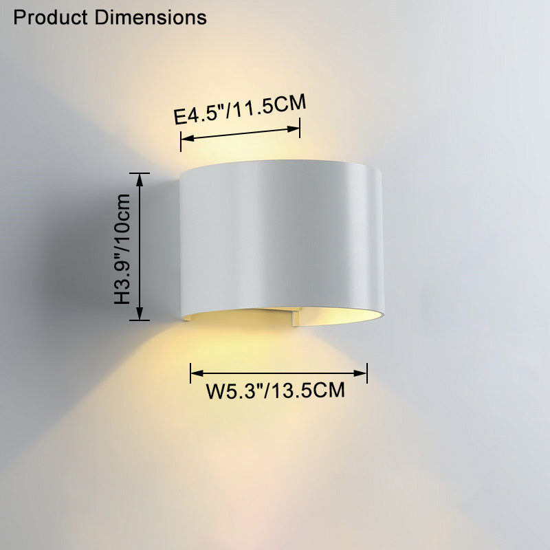 Lámpara de pared exterior WOMO con iluminación ascendente y descendente - WM9062