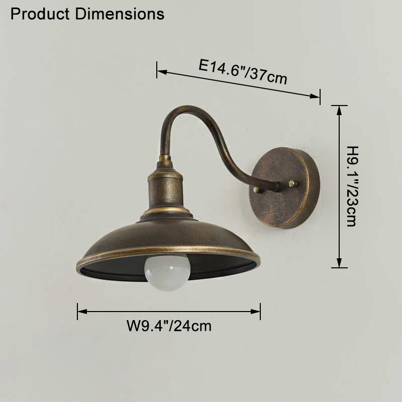 WOMO Lámpara de pared de granero con cuello de cisne - WM9143