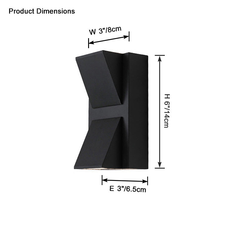 Lámpara de pared exterior WOMO con iluminación ascendente y descendente - WM9190