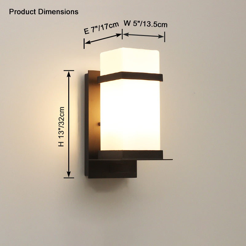 Aplique de pared exterior WOMO de cristal esmerilado - WM9202
