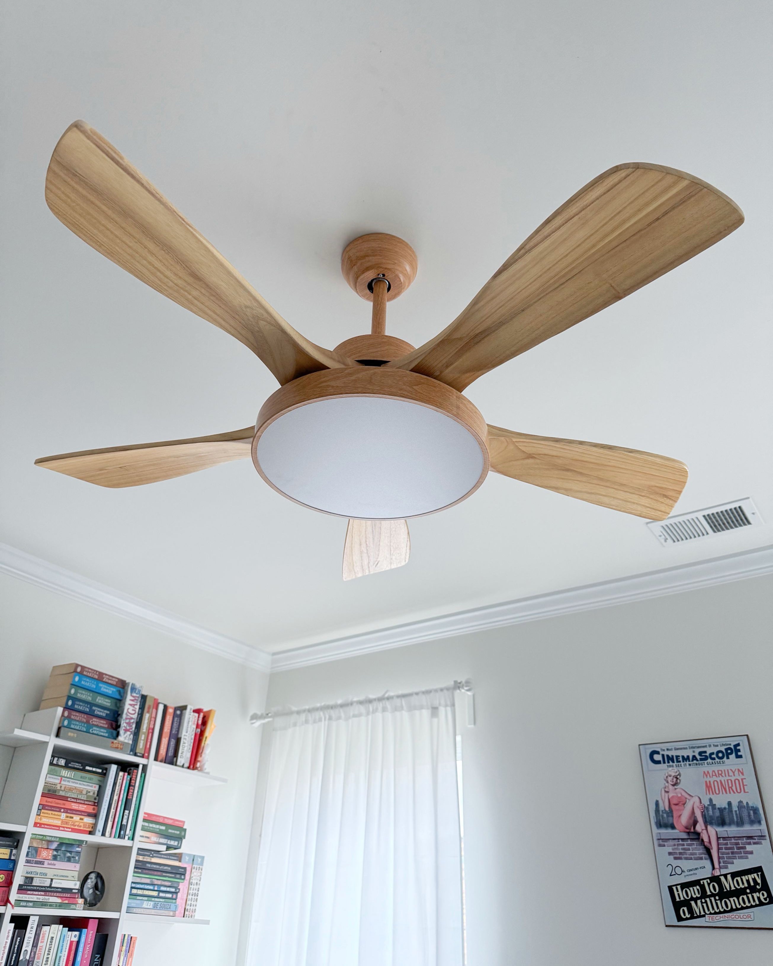WOMO Ventiladores de techo con luz Reversible Escandinavo - WM5002