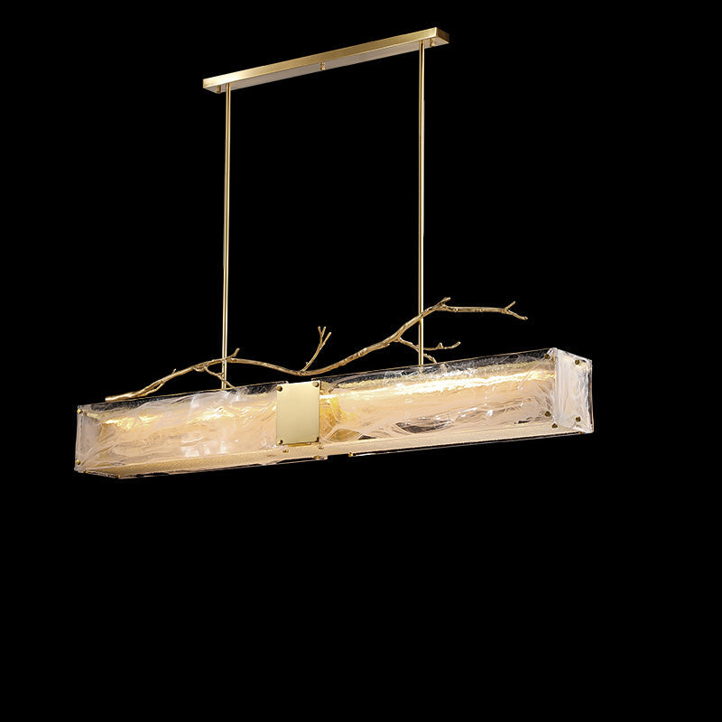 Lámpara de araña rectangular de cristal WOMO-WM2364