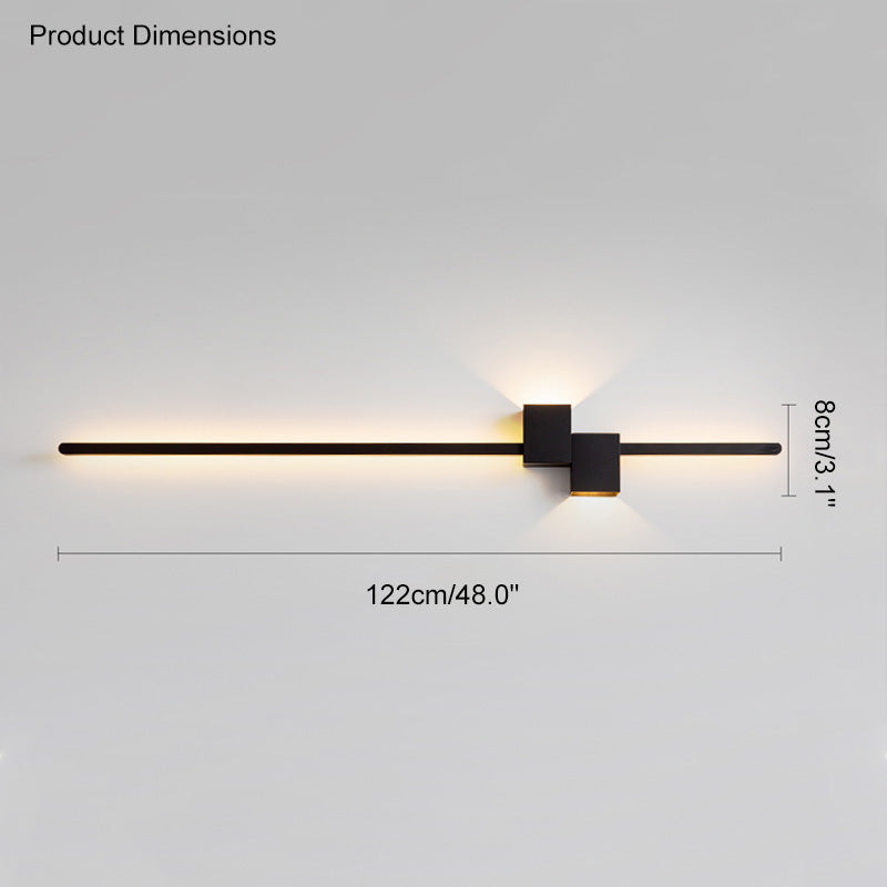 Aplique de pared lineal WOMO con iluminación ascendente y descendente - WM6004