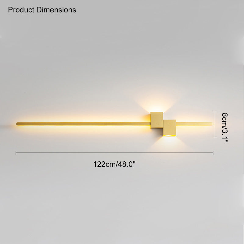 Aplique de pared lineal WOMO con iluminación ascendente y descendente - WM6004