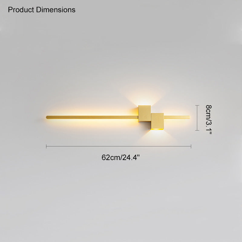 Aplique de pared lineal WOMO con iluminación ascendente y descendente - WM6004