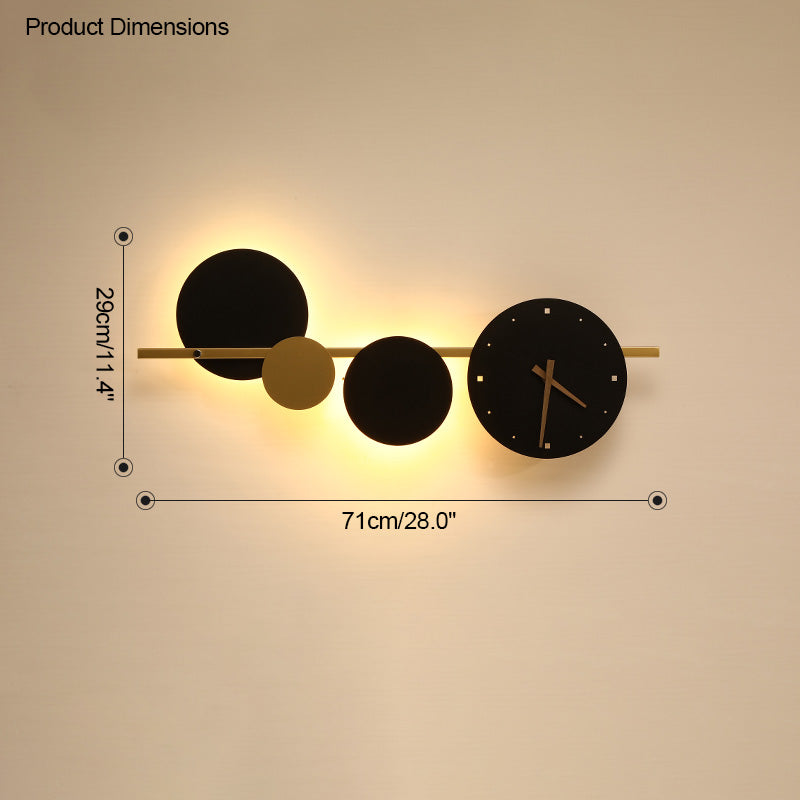 Reloj de pared escultural WOMO con luz LED-WM6087