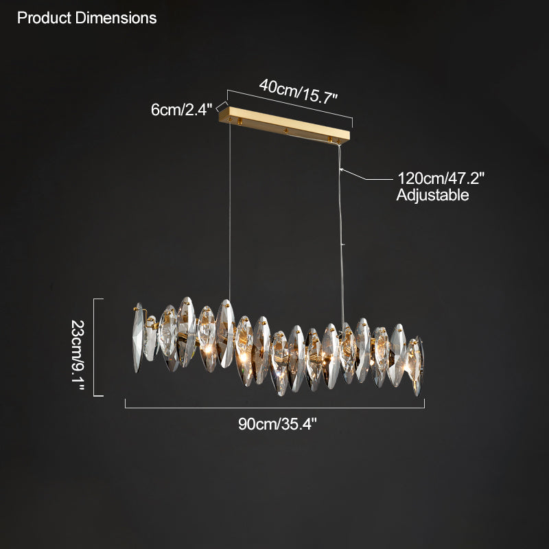 WOMO Pendant Lights Linear Smoked Glass-WM2188