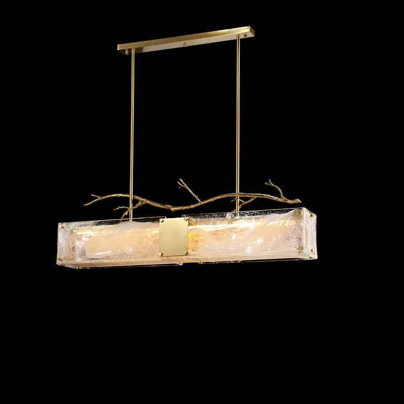 Lámpara de araña rectangular de cristal WOMO-WM2364