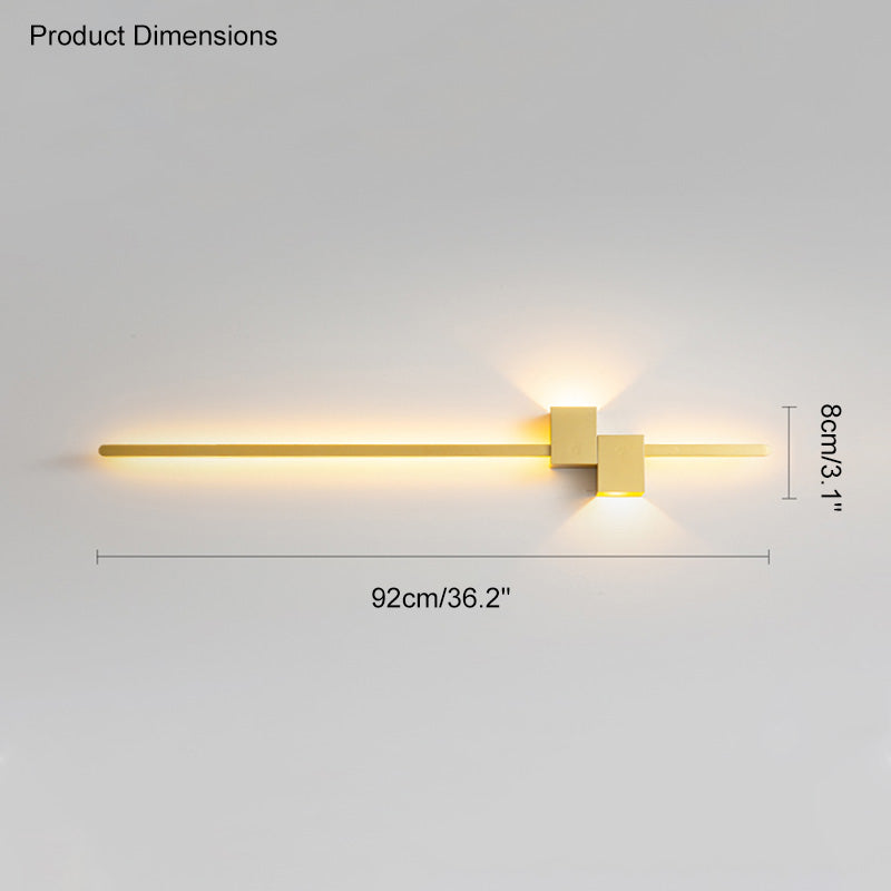 Aplique de pared lineal WOMO con iluminación ascendente y descendente - WM6004