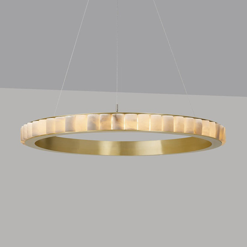 WOMO Multi-Tiered Alabaster Round Chandelier - WM2858