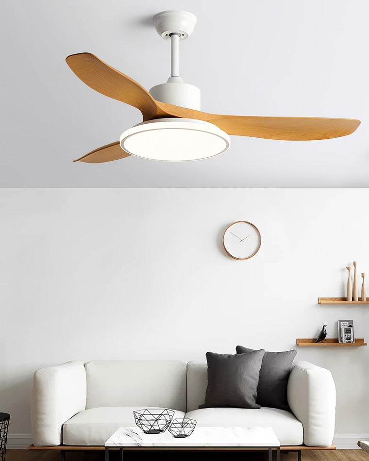 WOMO Ventiladores de techo con luz con 3 Aspas - WM5091