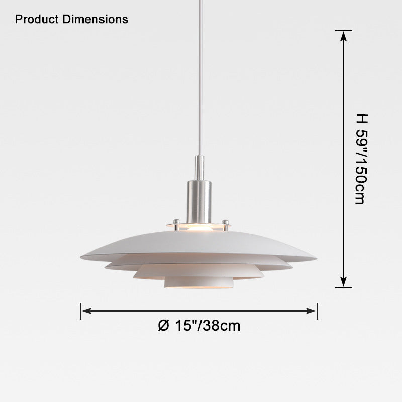 WOMO Lámpara colgante de diseño danés blanca - WM2656