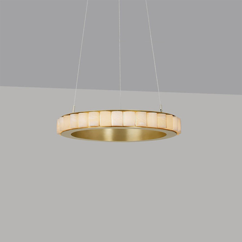 WOMO Multi-Tiered Alabaster Round Chandelier - WM2858
