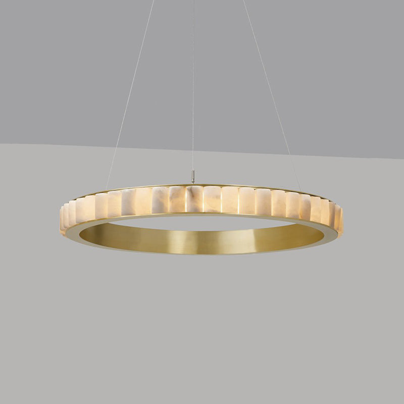 WOMO Multi-Tiered Alabaster Round Chandelier - WM2858