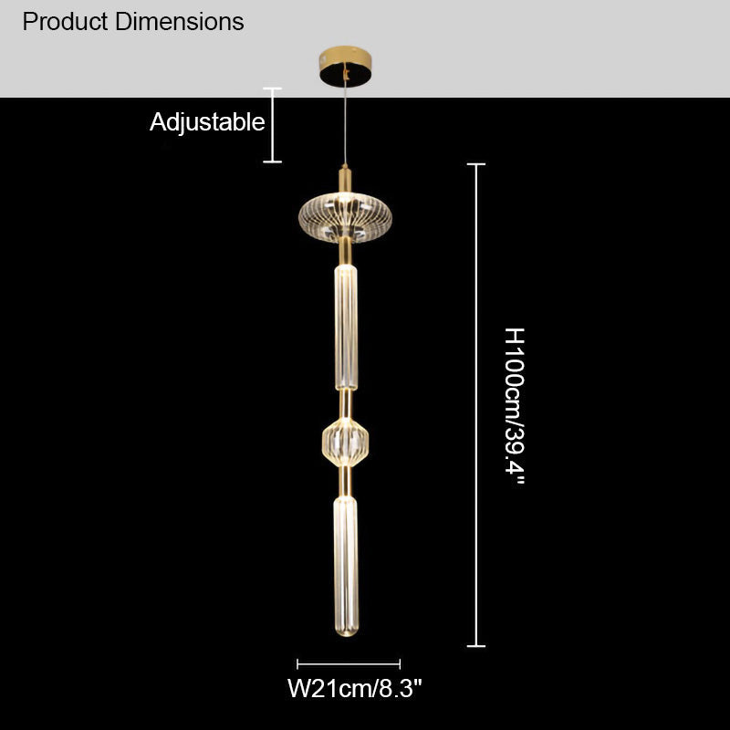 WOMO Lámparas Colgantes de Vidrio Vertical/Horizontal Cypher-WM2153