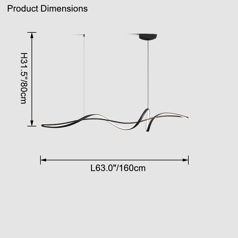 WOMO Lámparas Colgantes LED Espiral Negra - WM2299