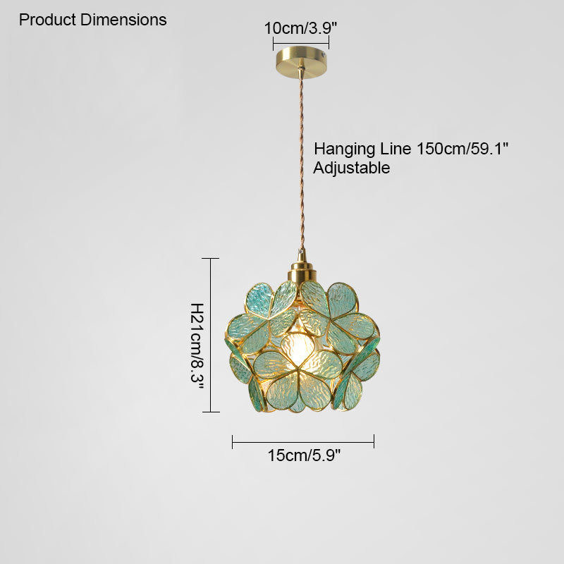 WOMO Lámparas Colgantes de Vitral con Cerezo en Flor -WM2100