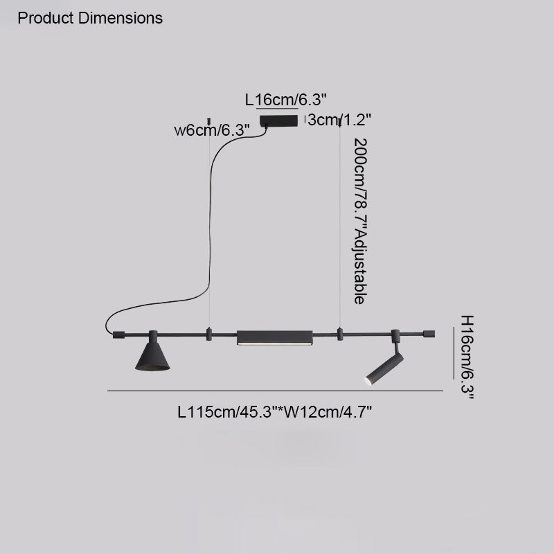 Lámpara colgante lineal WOMO Spotlight-WM2127