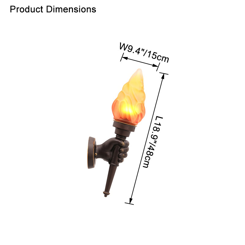 WOMO Lámpara de pared exterior Torch - WM9072