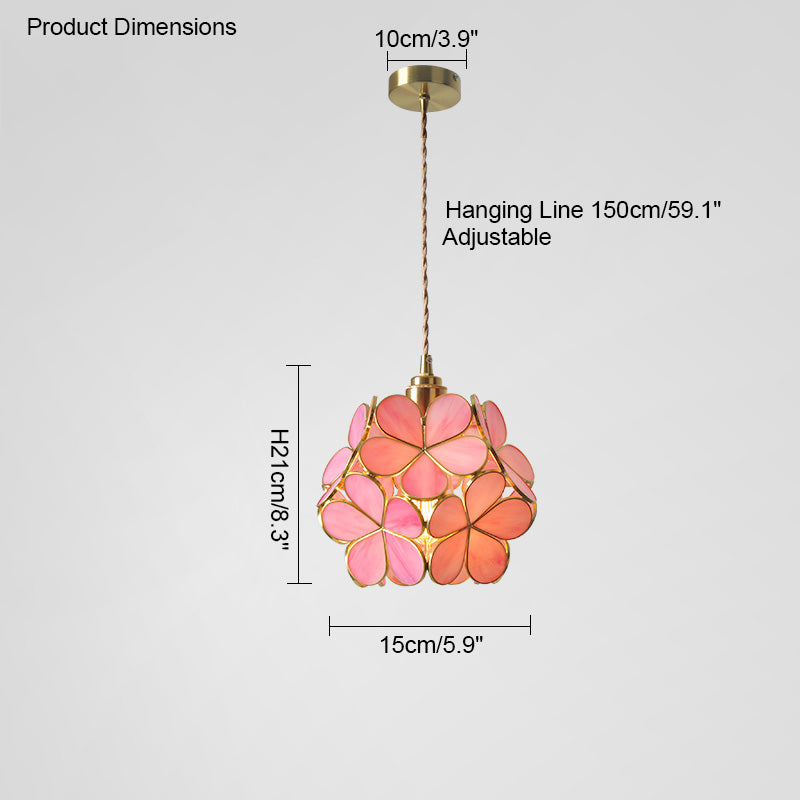 WOMO Lámparas Colgantes de Vitral con Cerezo en Flor -WM2100