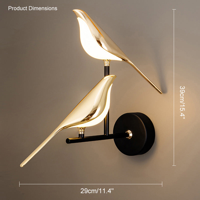WOMO Gold Birds Wall Sconce - WM6033