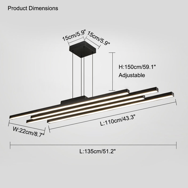 Lámpara de araña LED lineal inalámbrica WOMO-WM2012