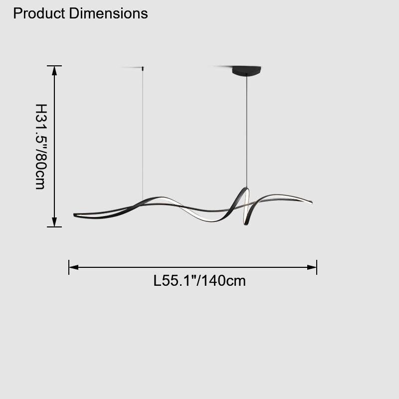 WOMO Lámparas Colgantes LED Espiral Negra - WM2299